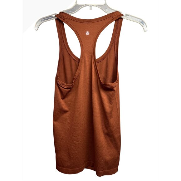 Lululemon Swiftly Tech Racerback 2.0 Tank Top Shirt Dark Terracotta Sz 4 Stretch - Picture 4 of 5